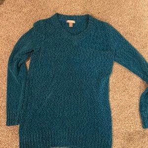 Blue white stag pullover sweater size medium